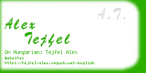 alex tejfel business card